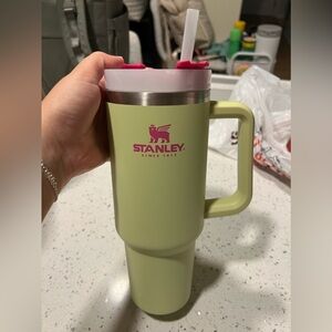Lime Green and Pink Stanley 40oz